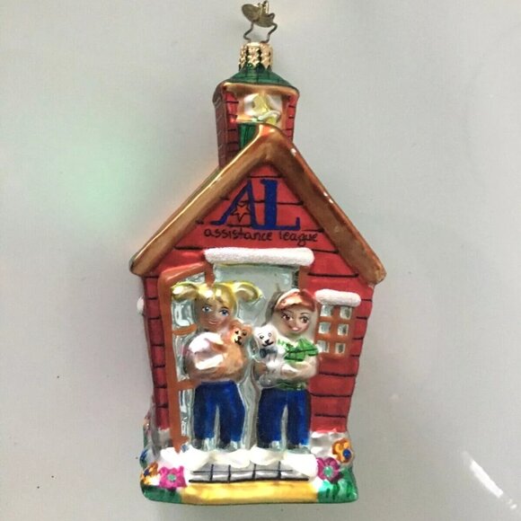 NEW Authentic Christopher Radko AL Assistance League School HOUSE Glass Ornament - Picture 4 of 12